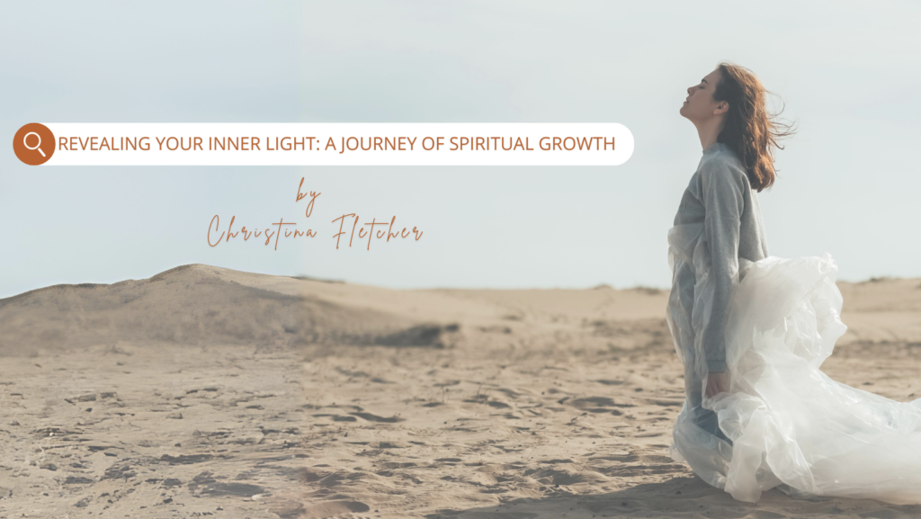 A woman in contemplative serenity on a tranquil beach, symbolizing the path to personal enlightenment and spiritual alignment, guided by her coach, Christina Fletcher.